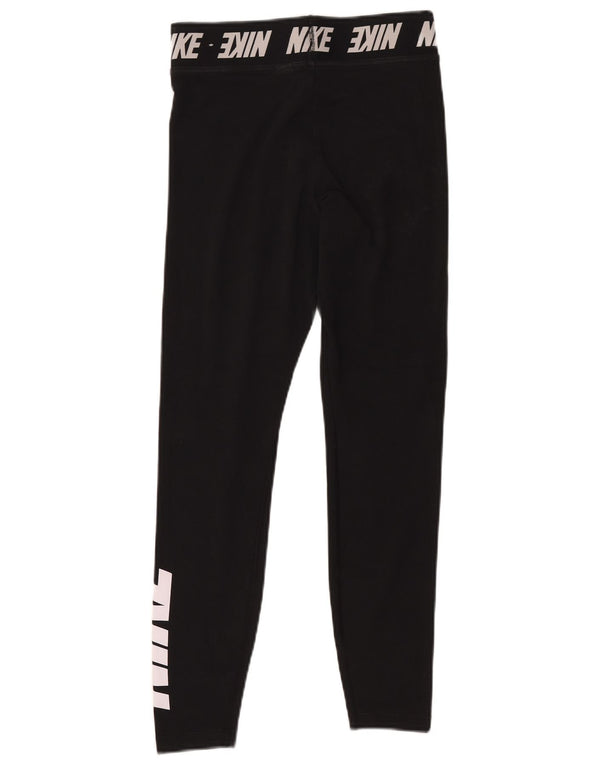 Leggings Nike cortos con gráficos para mujer UK 44 Algodón negro mediano