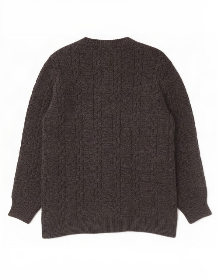Dunnes Stores - Jersey para hombre con cuello barco, lana gris grande