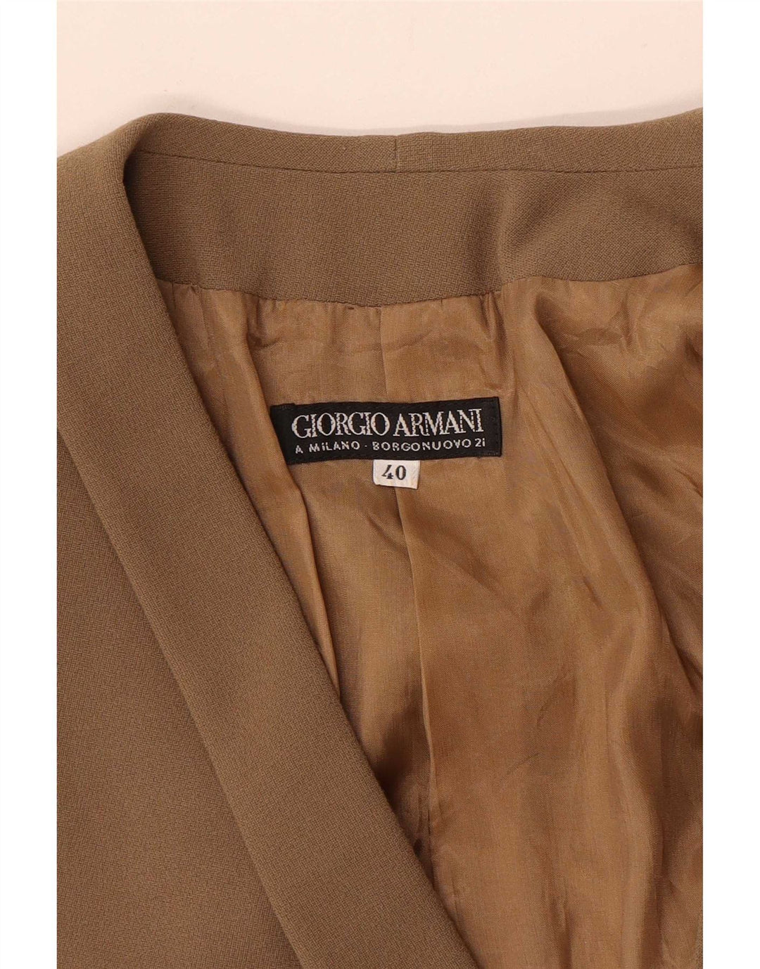 Giorgio Armani Chaqueta Blazer para Mujer EU 40 Medio Beige