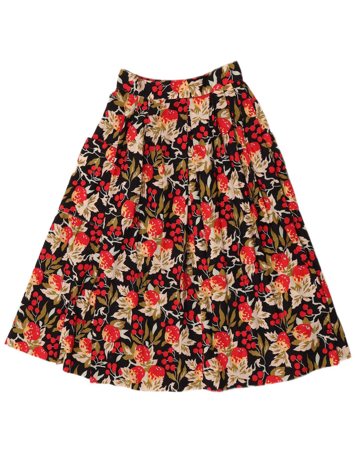 Vintage mujer cintura alta A-Line falda IT 42 Medio W27 Multicolor