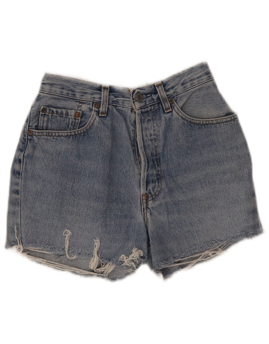 Levi's Mujer Shorts De Mezclilla Desgastados W28 Algodón Azul Medio