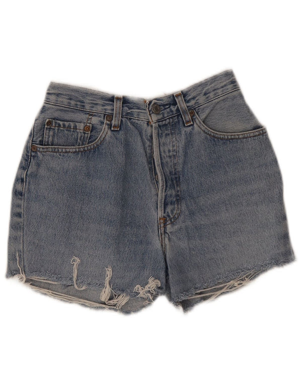 Levi's Mujer Shorts De Mezclilla Desgastados W28 Algodón Azul Medio