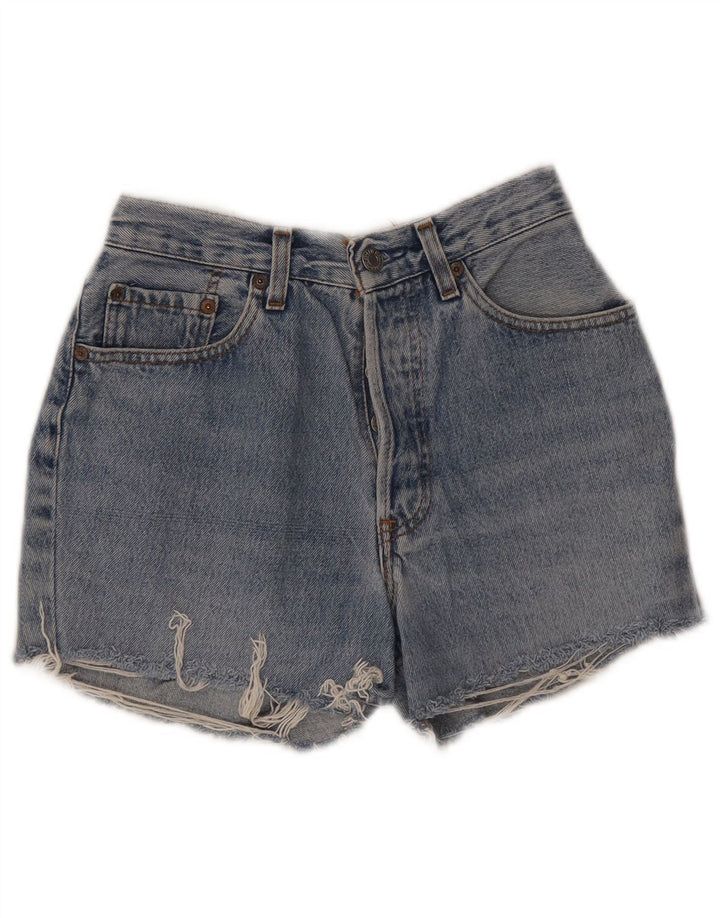 Levi's Mujer Shorts De Mezclilla Desgastados W28 Algodón Azul Medio