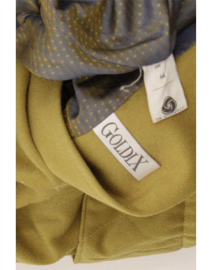 Abrigo Oversize Mujer Goldix IT 44 Lana Virgen Verde Medio