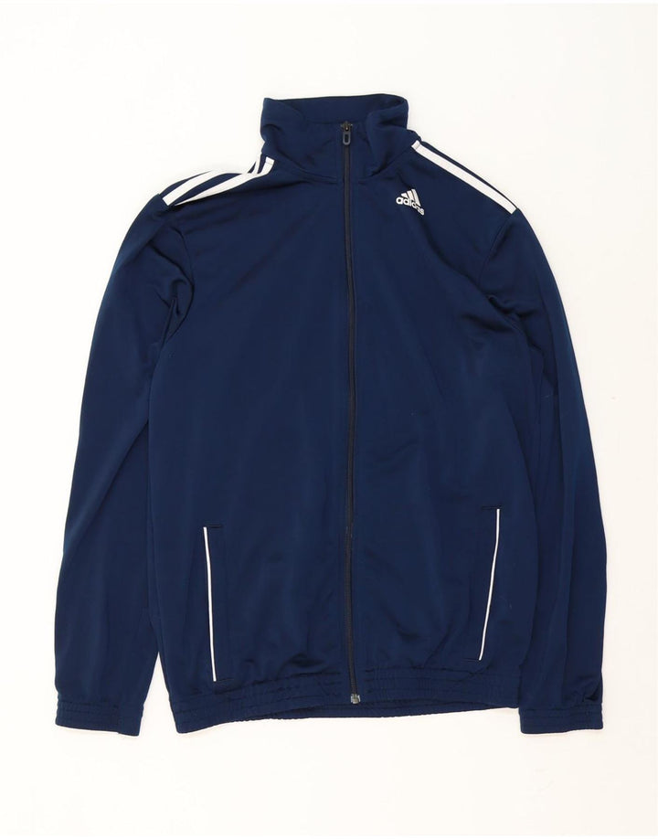 Adidas - Chaqueta de chándal para hombre, talla 40/42, mediana, azul marino, poliéster