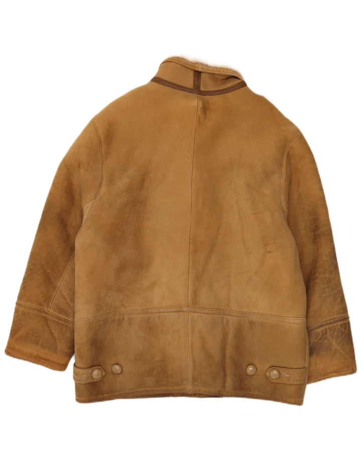 Morlands Chaqueta de piel de oveja extragrande para mujer EU 46 XL Cuero beige