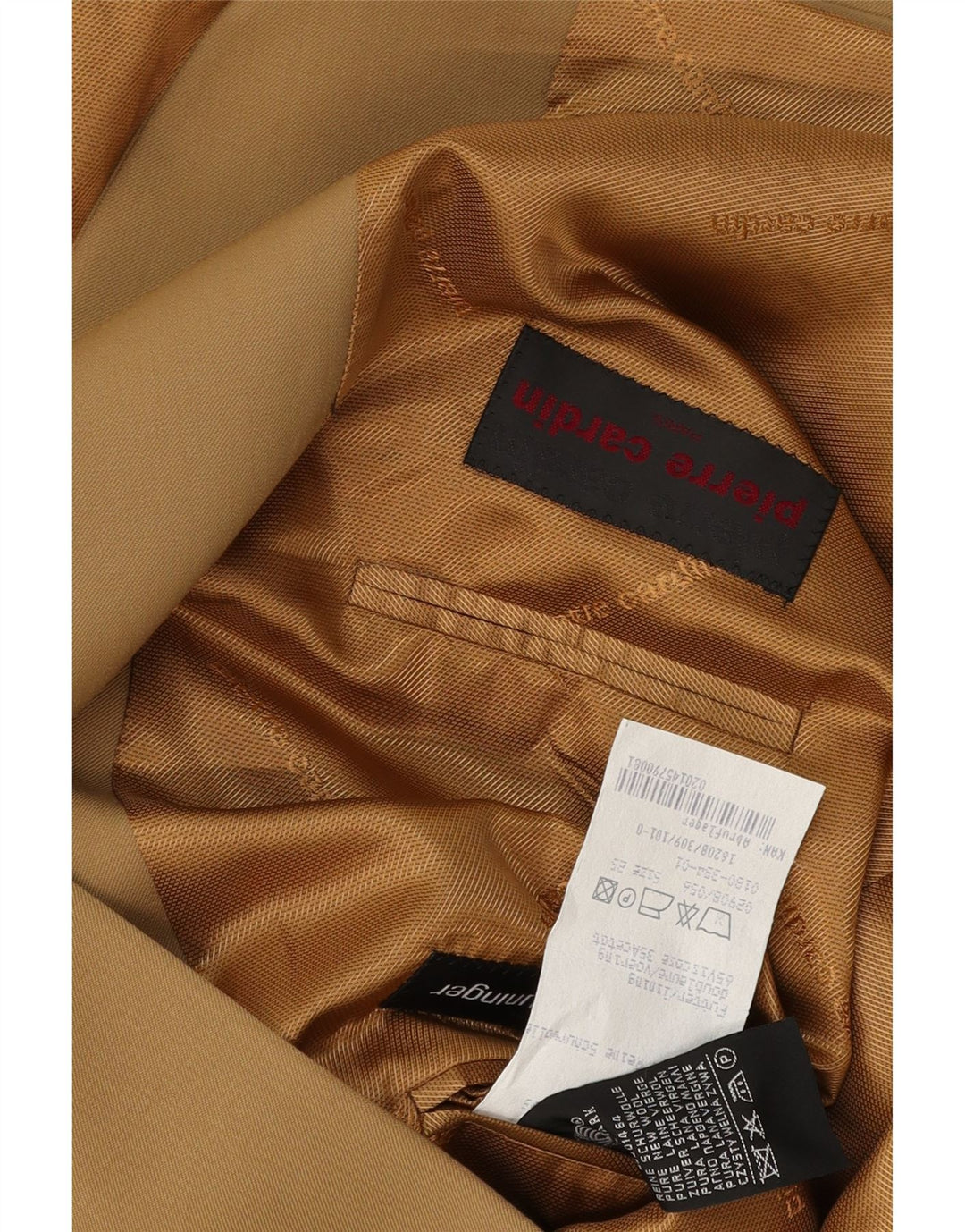 PIERRE CARDIN Chaqueta tipo blazer de 3 botones para hombre UK 40 Large Beige Virgin Wool