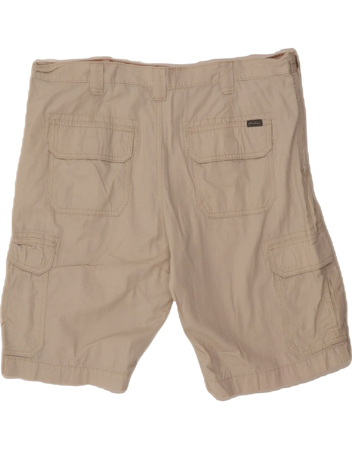 EDDIE BAUER Mens Cargo Shorts W42 2XL Off White Cotton Vintage Eddie Bauer and Second-Hand Eddie Bauer from Messina Hembry 