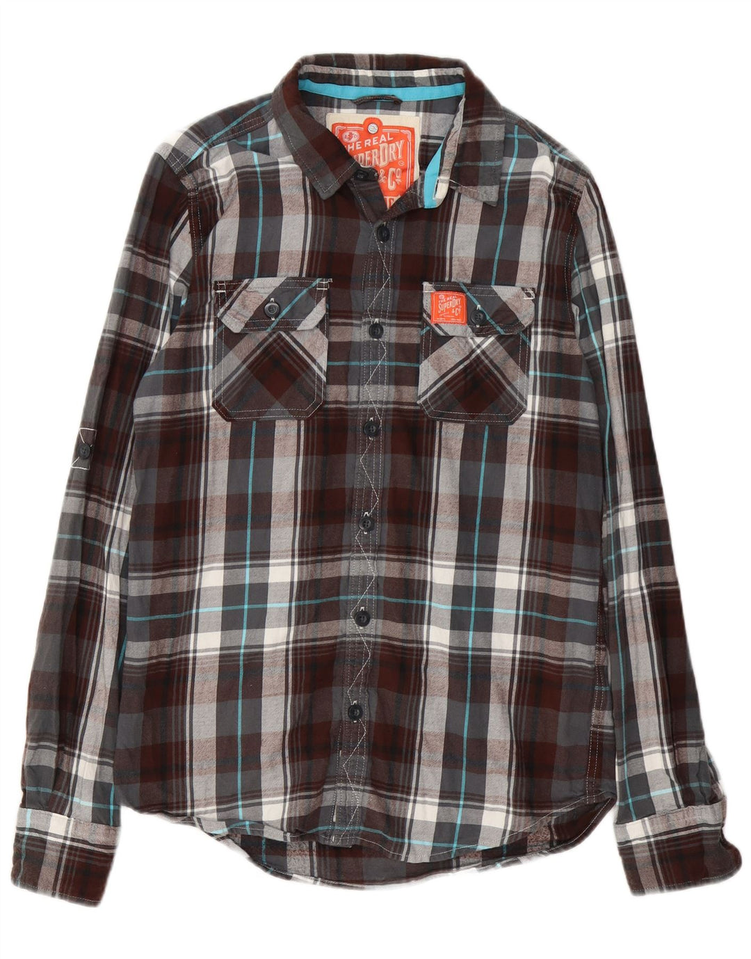 Superdry Camisa De Franela De Algodón Con Cuadros Multicolores Grandes