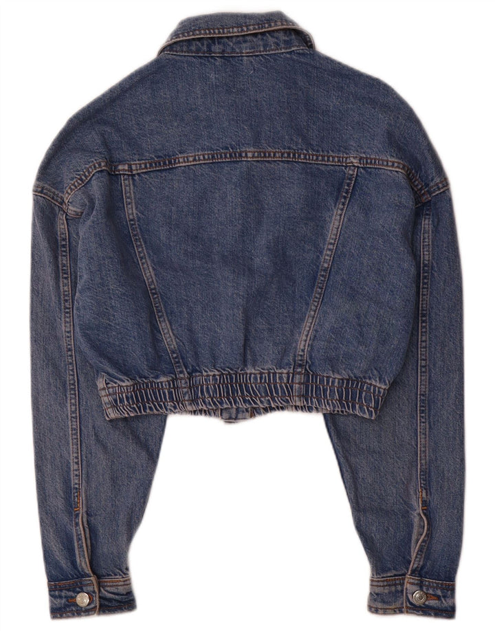 Topshop Chaqueta vaquera corta para mujer UK 8 Small Azul