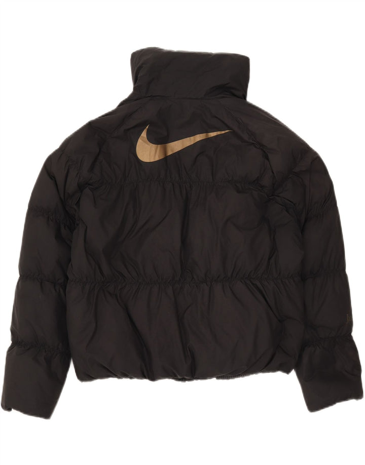 Nike Chaqueta acolchada con gráfico extragrande para mujer UK 6 XS Poliéster negro
