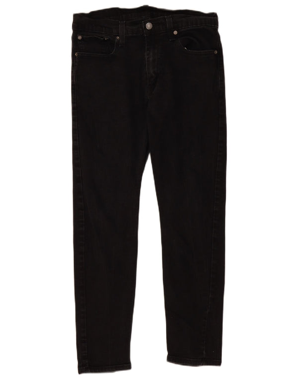 Levi's Hombre 512 Slim Tapered Jeans W32 L30 Algodón Negro