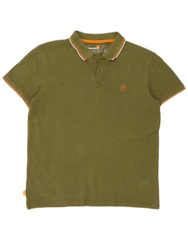 Timberland Polo Hombre Grande Caqui Algodón