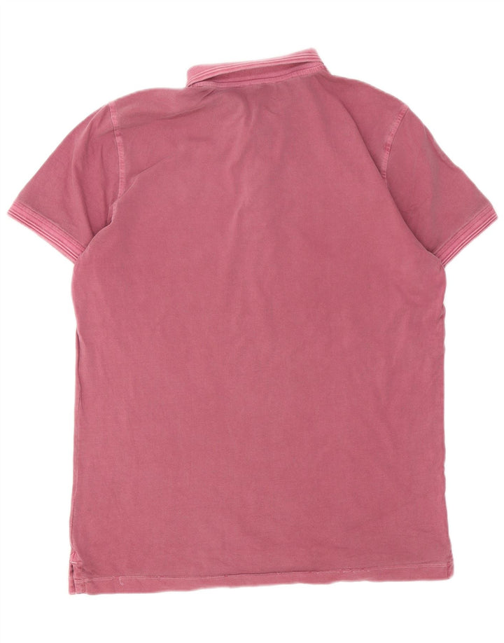 Marlboro Classics Polo para hombre de algodón rosa grande