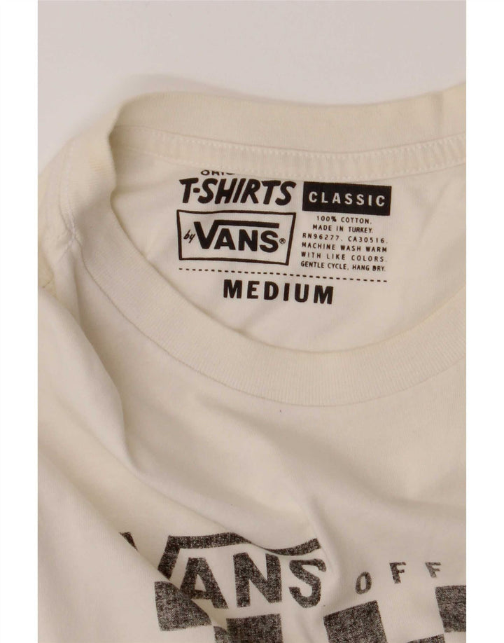 Vans Camiseta con gráfico de ajuste clásico para hombre Top mediano de algodón blanco
