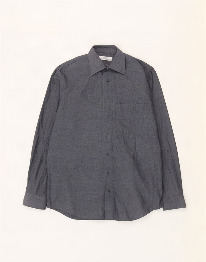 Camisa San Bernardo Hombre Talla 39/40 15 1/2 Algodón Gris Medio
