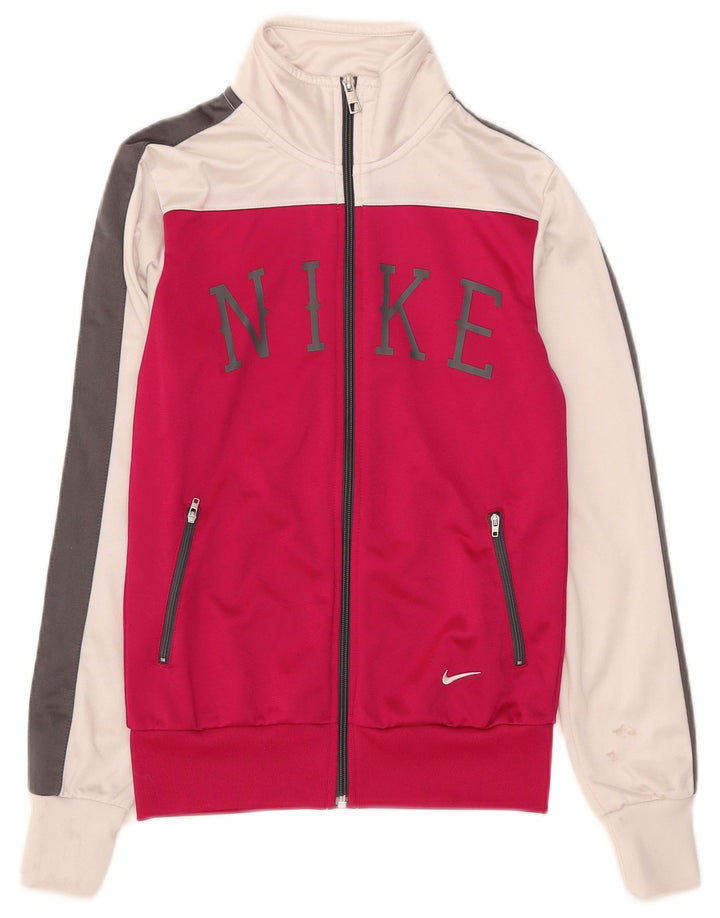 Nike - Chaqueta de chándal gráfica para mujer, talla 40, color rosa pequeño