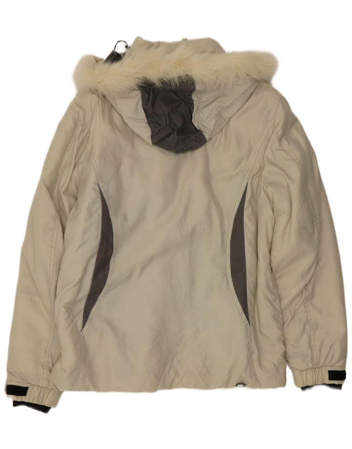 Colmar Chaqueta de esquí con capucha para hombre IT 46 Small Beige Colorblock