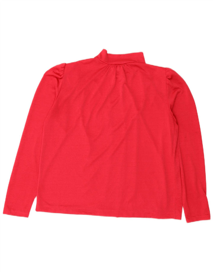 Vintage mujer suelta ajuste camisa blusa IT 44 rosa medio