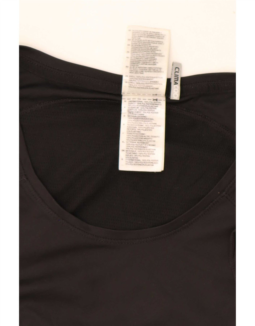 Adidas Mujer Climacool Camiseta Top UK 40 Grande Poliéster Negro