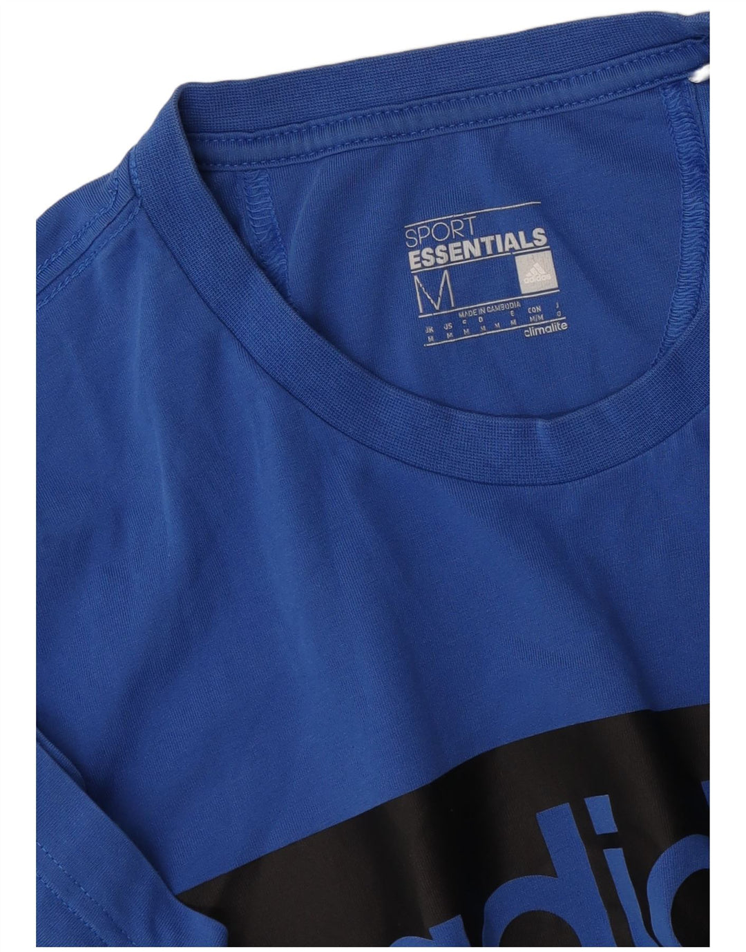Adidas Hombre Climalite Graphic Camiseta Top Azul Medio
