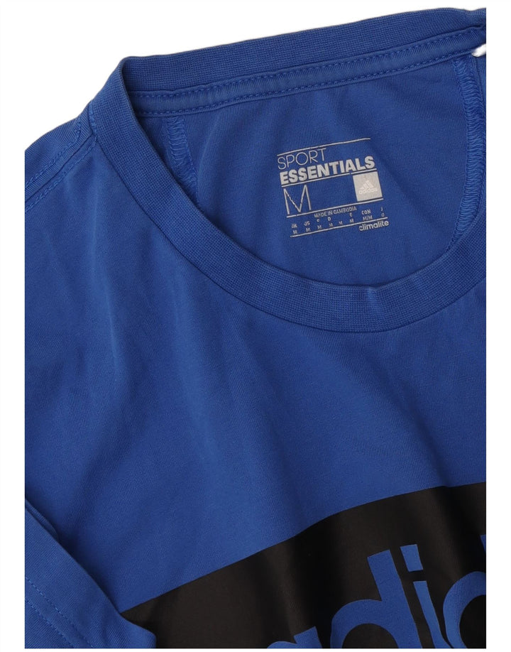 Adidas Hombre Climalite Graphic Camiseta Top Azul Medio