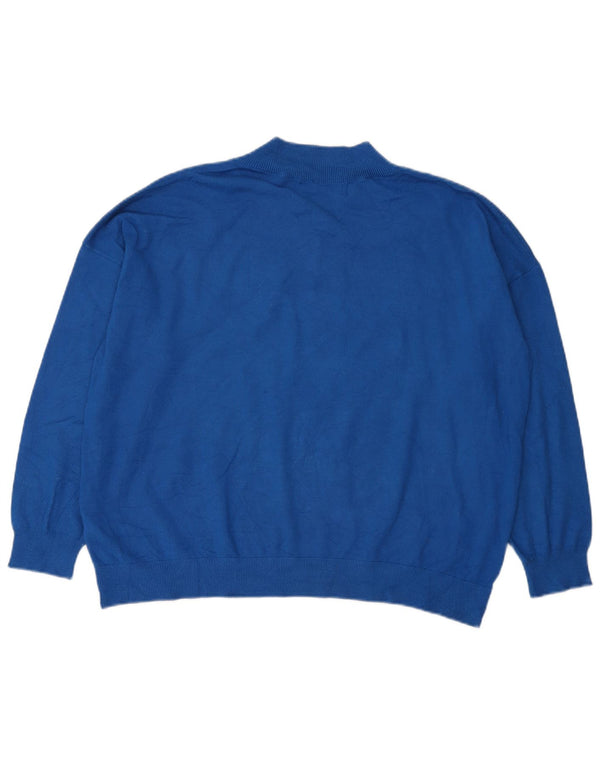 Marks & Spencer Suéter tipo jersey de gran tamaño con cuello en V para mujer UK 46 Grande Azul