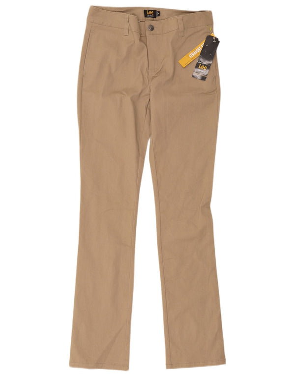 Lee Pantalones Chinos Rectos para Mujer US 3 Small W30 L30 Algodón Beige