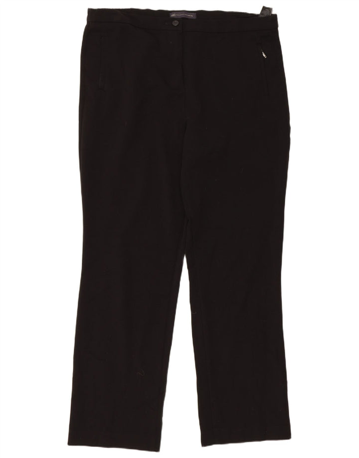 Marks & Spencer Pantalones casuales para mujer UK 40 Large W34 L30 Poliéster negro