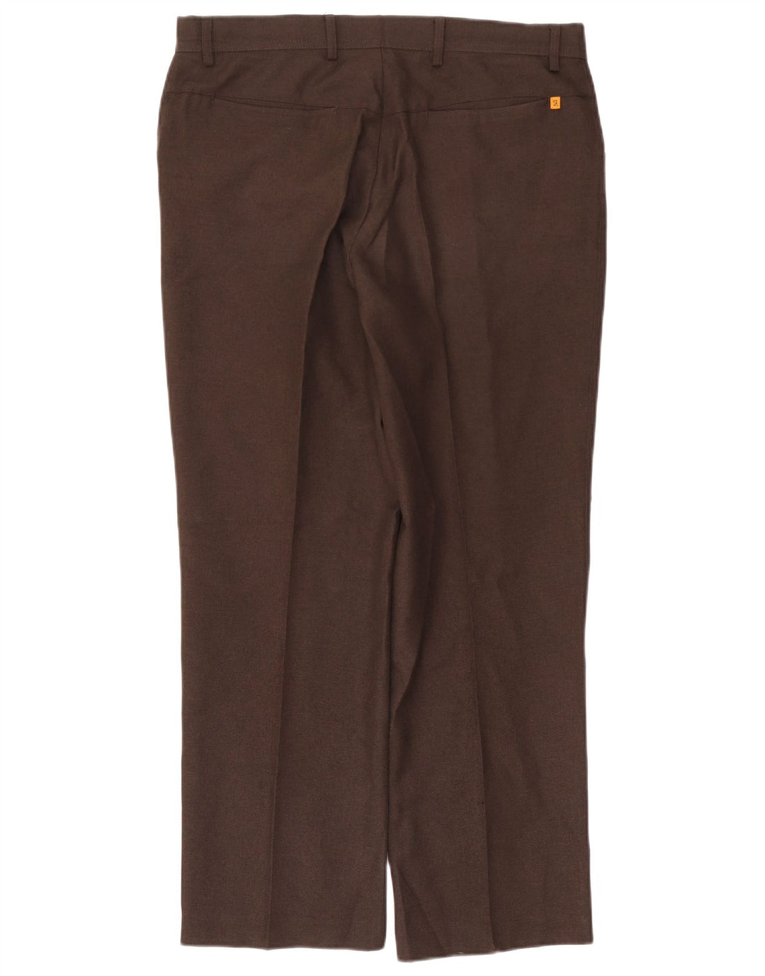 Farah Hombre Pantalones Casuales Rectos W36 L29 Poliéster Marrón