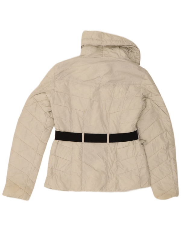Guess Chaqueta Acolchada Mujer UK 12 Medium Off White Poliamida