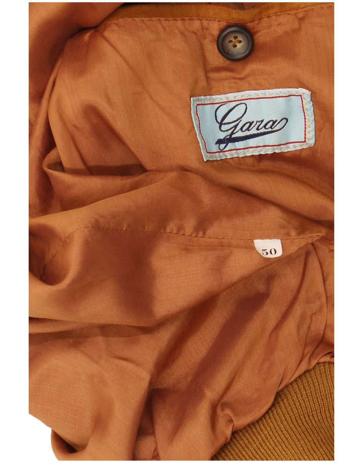 Gara - Chaqueta bomber de ante para hombre IT 50 grande marrón