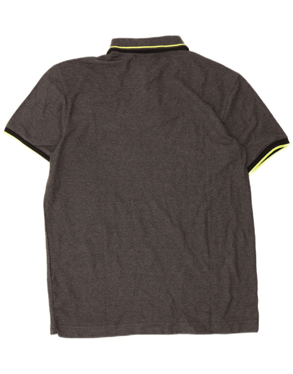 Fila Polo para hombre de algodón gris grande