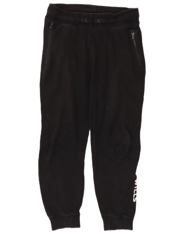 Jack Wills Hombre Pantalones De Chándal Gráfico Joggers Medium Negro Algodón