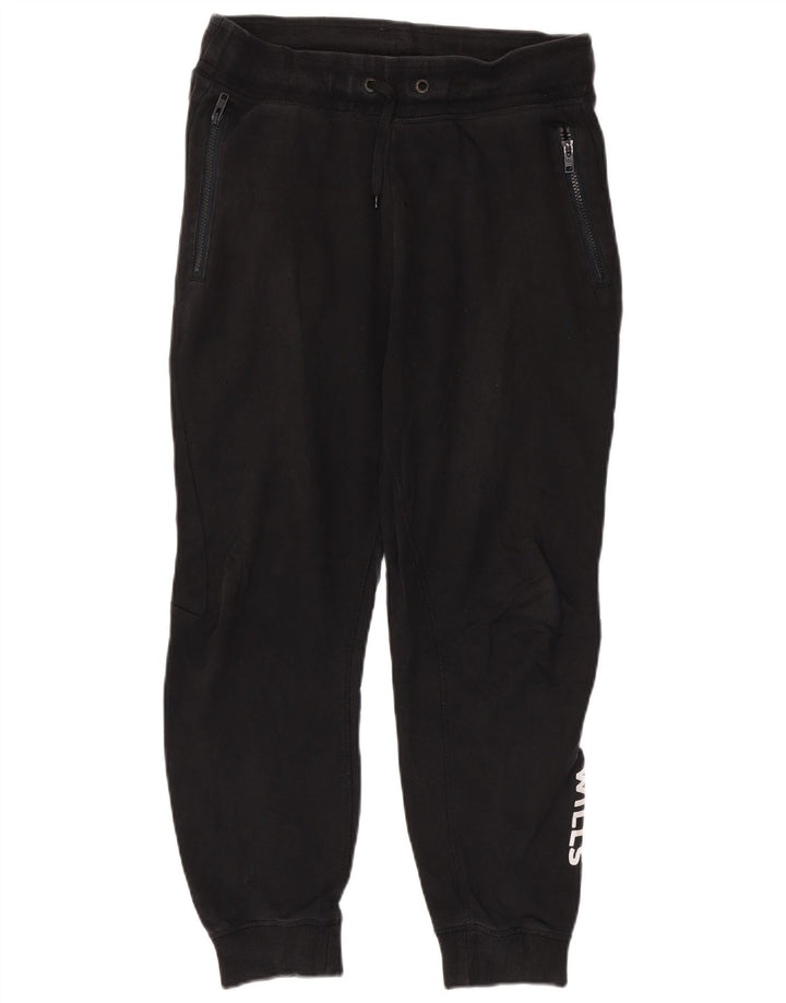 Jack Wills Hombre Pantalones De Chándal Gráfico Joggers Medium Negro Algodón
