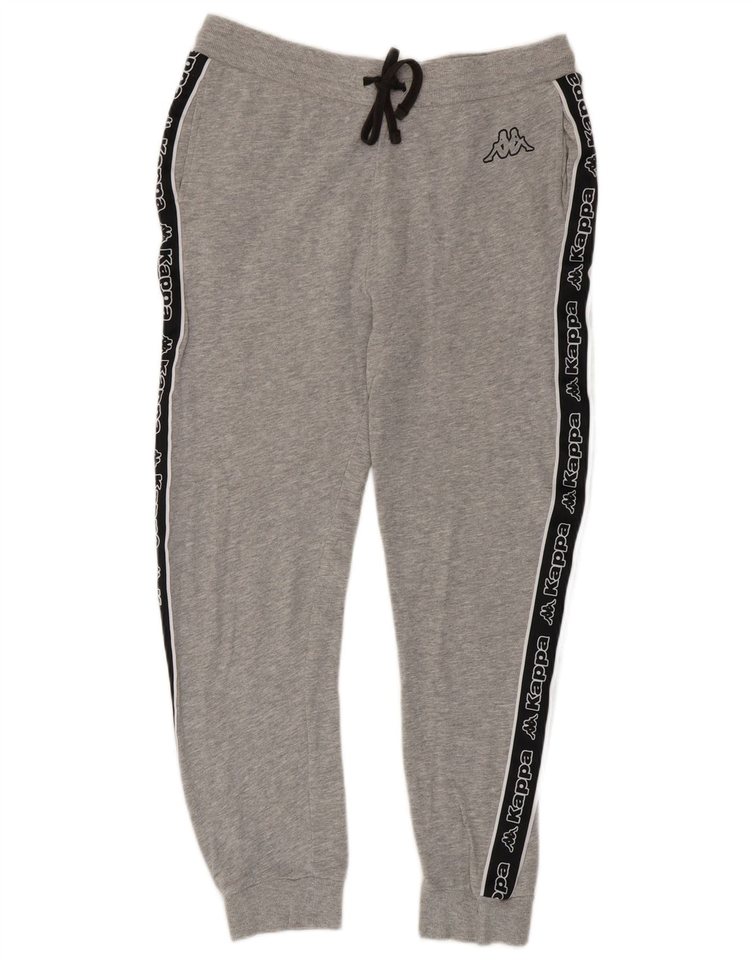 KAPPA Hombre Pantalones De Chándal Gráfico Joggers Gris Medio Colorblock