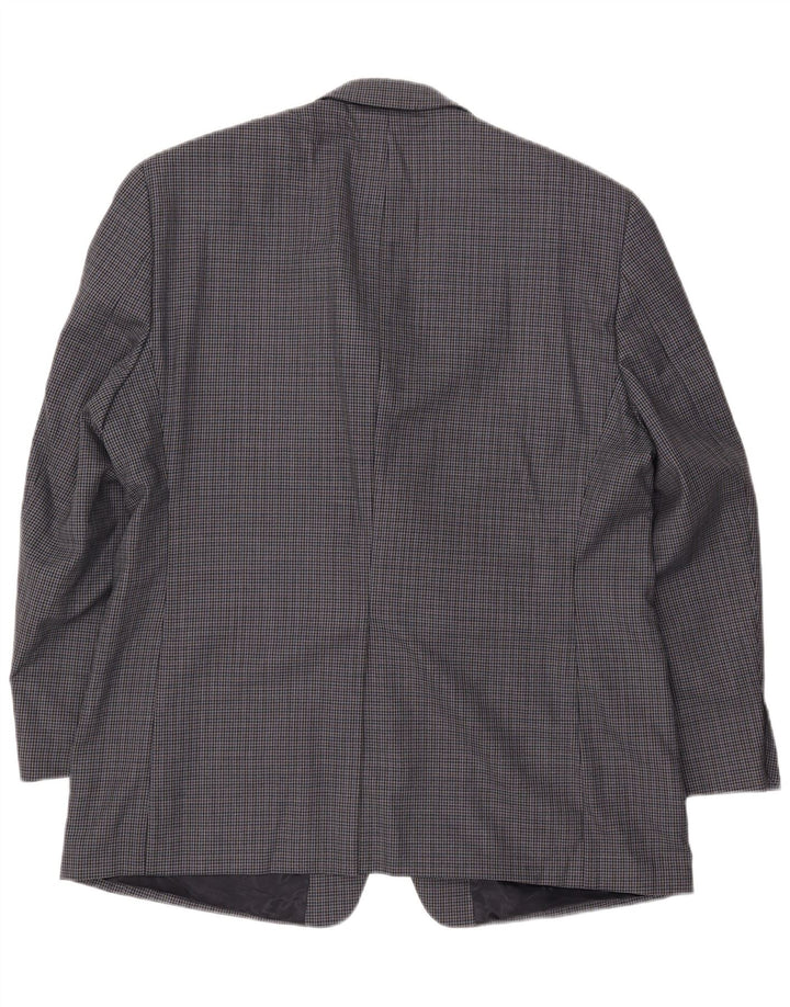 Chaps Chaqueta tipo blazer de 2 botones para hombre UK 44 2XL Lana de pata de gallo azul marino