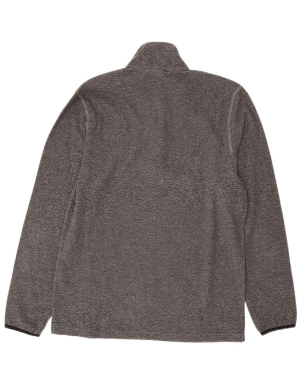 CHAMPION Jersey de forro polar con cuello y cremallera para hombre Poliéster moteado gris medio