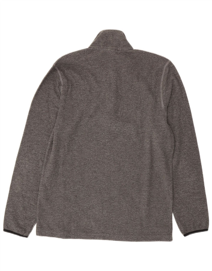 CHAMPION Jersey de forro polar con cuello y cremallera para hombre Poliéster moteado gris medio