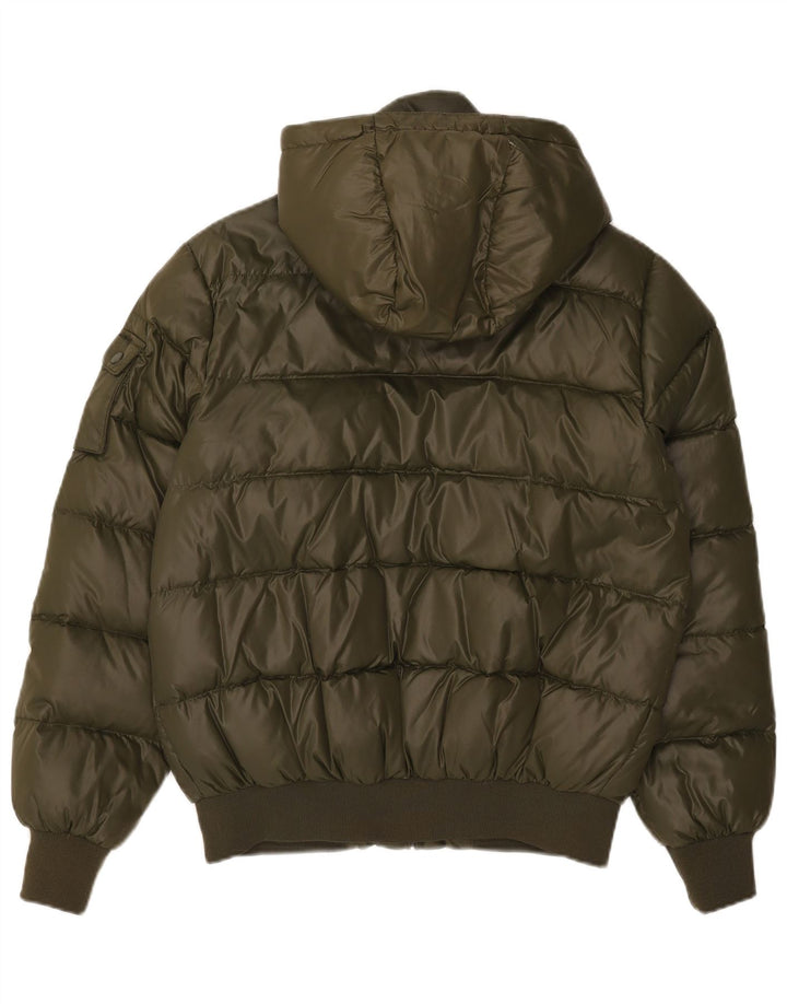 North Sails Chaqueta acolchada con capucha para hombre UK 38 Medium Caqui Nylon