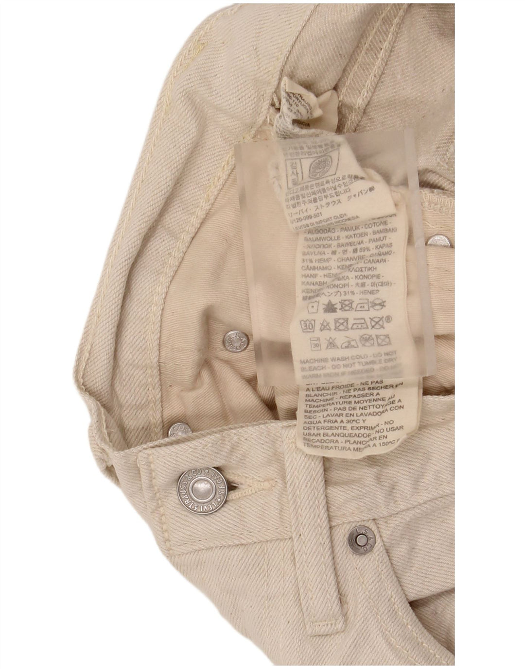 Levi's Vaqueros Sueltos De Tiro Alto Para Mujer W27 L31 Algodón Beige