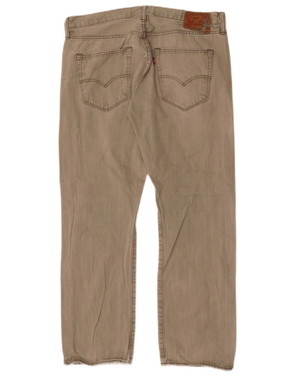 Levi's Mens 501 Pantalones Casuales Rectos W36 L30 Algodón Caqui