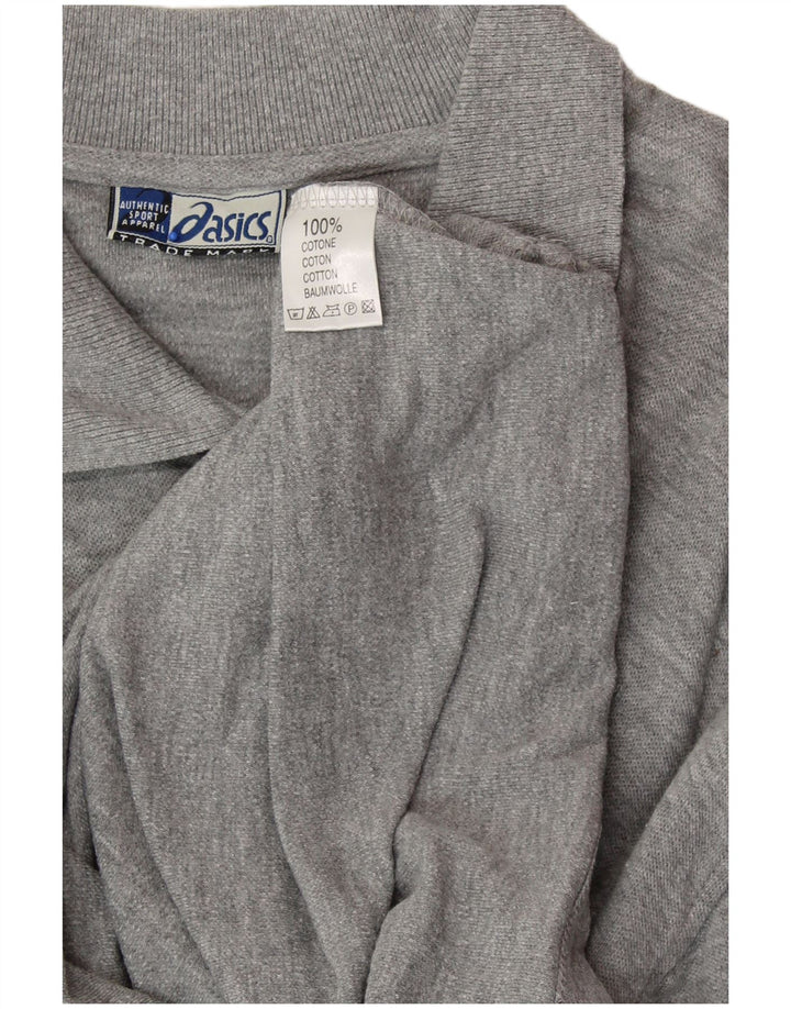 ASICS Polo para hombre de algodón moteado gris grande