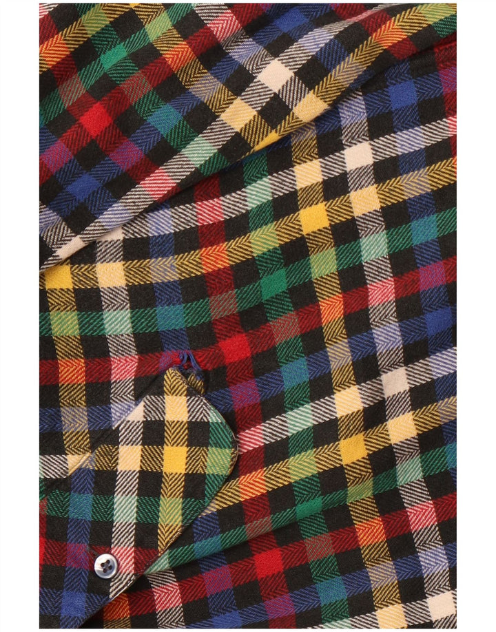 Desiree Camisa de franela para hombre Talla 16 Cuadros multicolores grandes