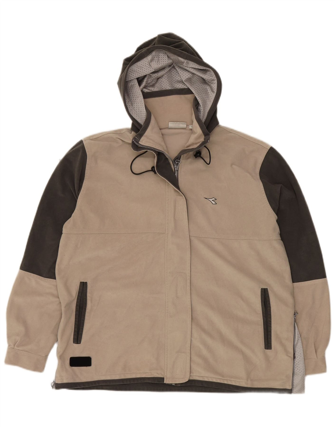 DIADORA Chaqueta de chándal extragrande para mujer, talla 44, talla M, color beige