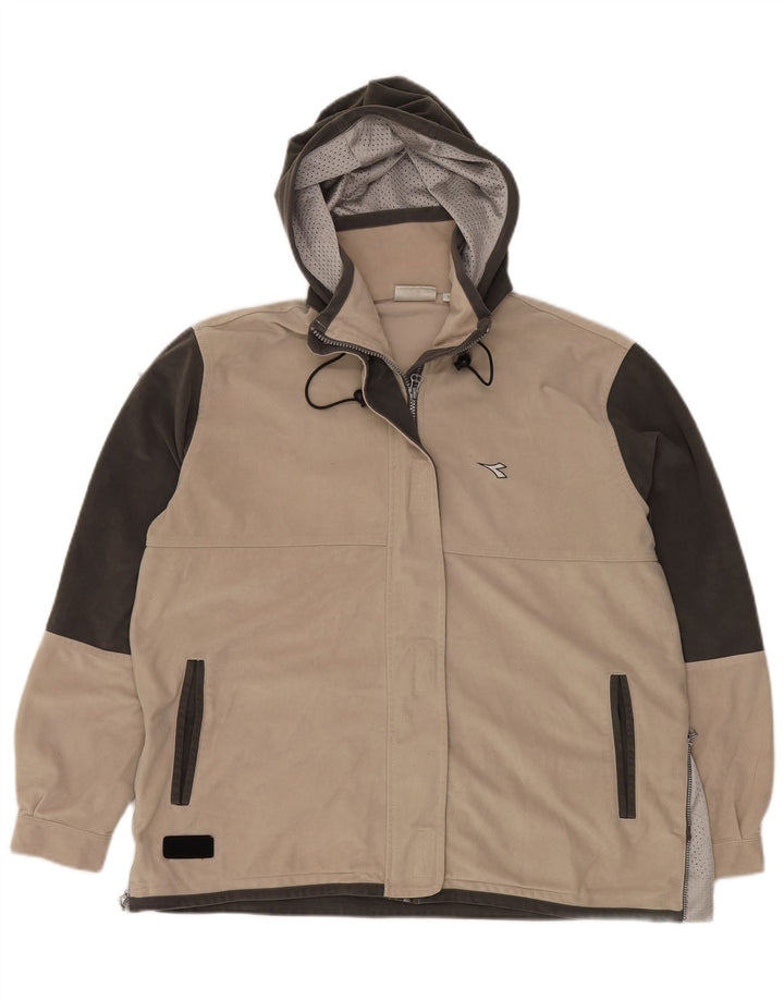 DIADORA Chaqueta de chándal extragrande para mujer, talla 44, talla M, color beige