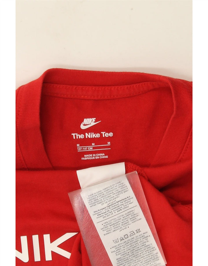 NIKE Camiseta gráfica para niño 10-11 años Mediano Rojo Algodón
