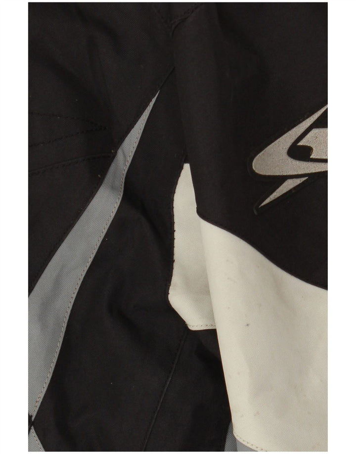 Spyke Chaqueta bomber gráfica para hombre UK 40 Large Black Colourblock Biker