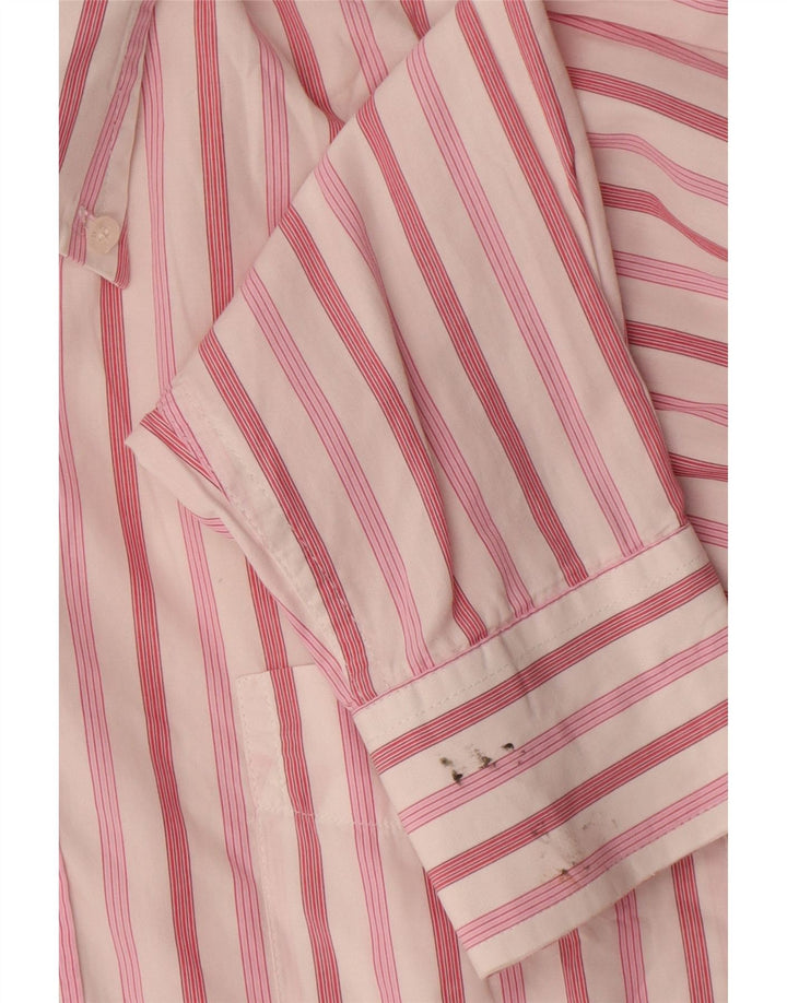 Sergio Tacchini Camisa Hombre Grande Algodón Rayas Rosa