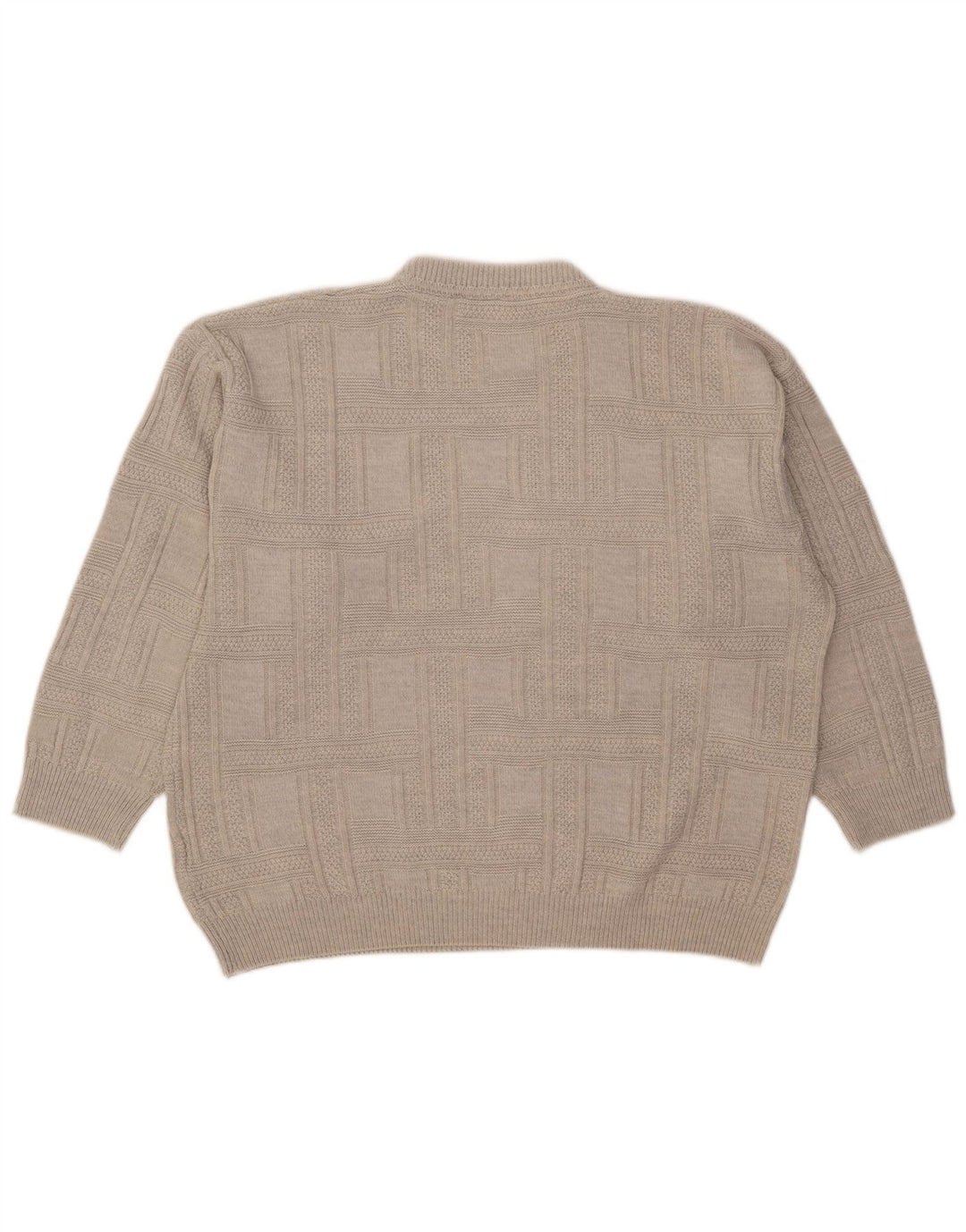 Nick Taylor - Jersey de cuello redondo para hombre, talla XL, acrílico gris